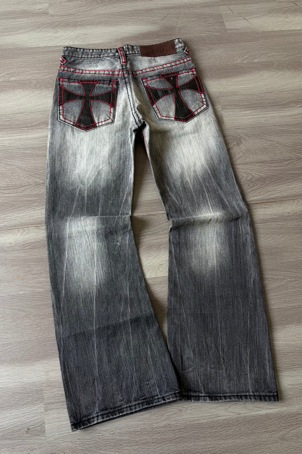 Alligator Cross Bootcut Jeans