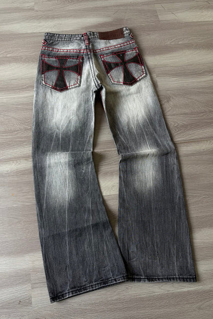 Alligator Cross Bootcut Jeans