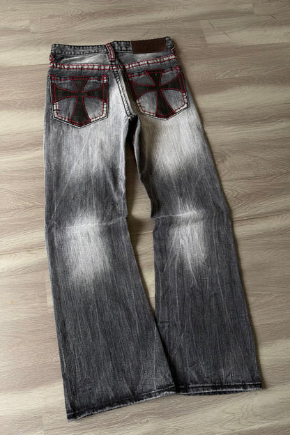 Alligator Cross Bootcut Jeans